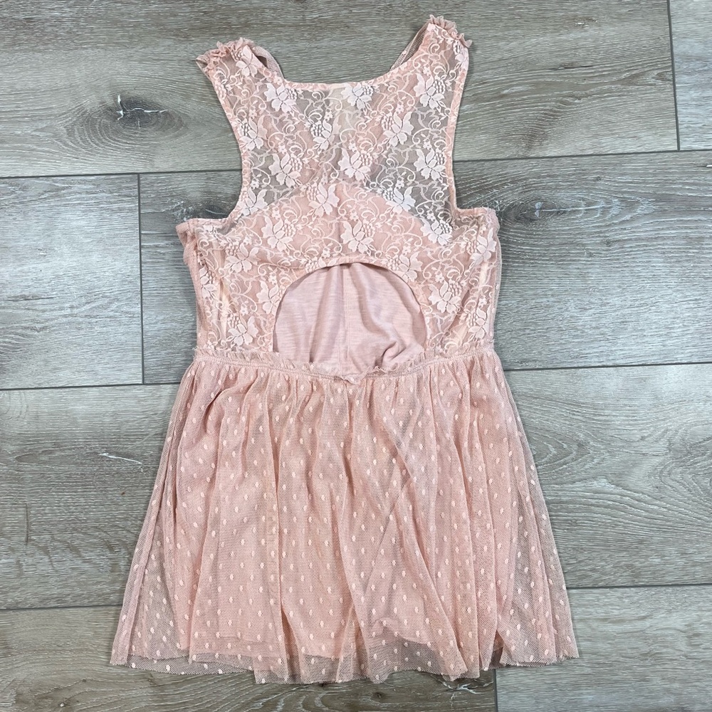 NWOT Free People Peplum Lace & Mesh Top - Picture 4 of 4